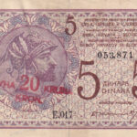 Jugoslawien 5 Dinars 1919 Pick P-16 VF Rückseite