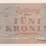 Böhmen und Mähren 5 Kronen 1943 UNC Rückseite