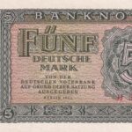 DDR 5 Deutsche Mark 1955 Pick P-17 UNC Vorderseite