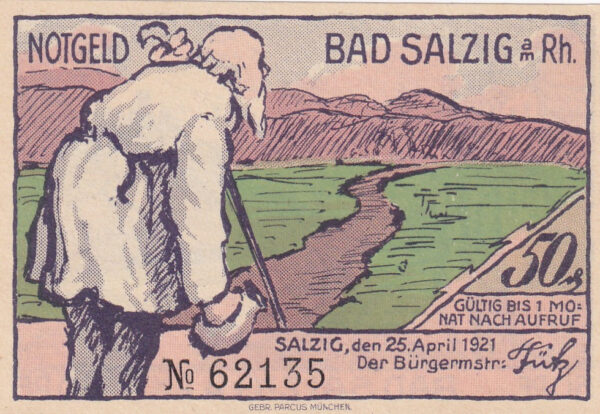 50 Pf. 1921 Pick Grabowski/Mehl 1158.1 UNC Vorderseite