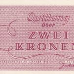Böhmen und Mähren 2 Kronen 1943 UNC Rückseite