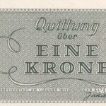 Böhmen und Mähren 1 Krone 1943 UNC Rückseite