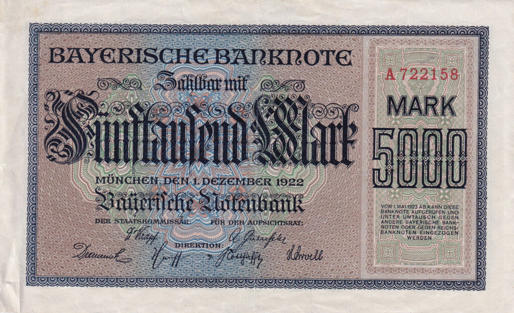 Deutsches Reich – 5000 – Mark – 1922