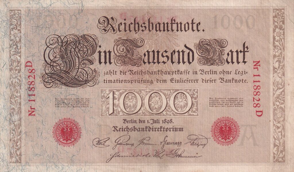 Deutsches Reich – 1000 – Mark – 1898