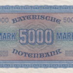 Deutsches Reich 5000 Mark 1922 Pick Pick S925 / Rosenberg BAY 6 XF Rückseite