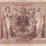 Deutsches Reich 1000 Mark 1898 Pick P-21 VF Rückseite
