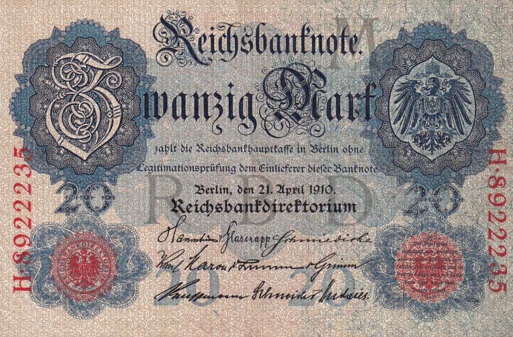 Deutsches Reich – 20 – Mark – 1910