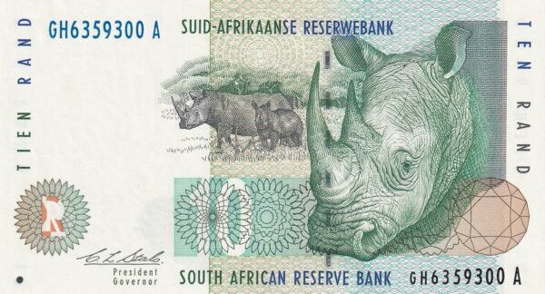 Südafrika 10 Rand 1993 Pick P-123a UNC Vorderseite