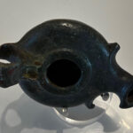 Römische Bronzeöllampe mit Volutentülle – ca. 1.–3. Jahrhundert n. Chr.