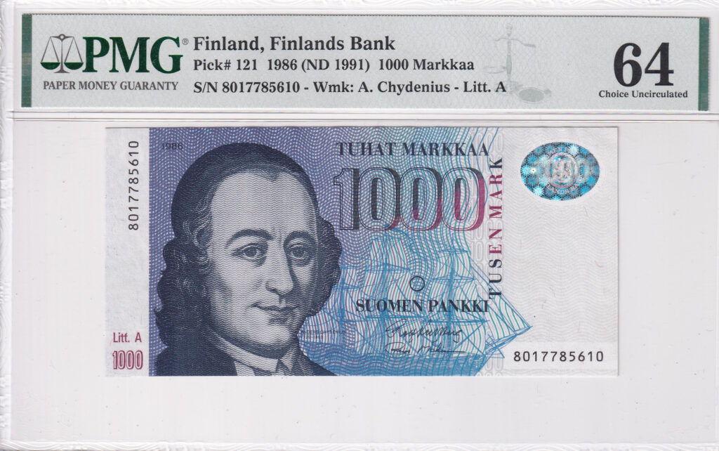 Finnland – 1000 – Markkaa – 1986