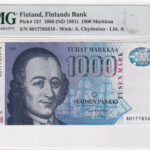 Finnland 1000 Markkaa 1986 Pick 121 UNC Vorderseite