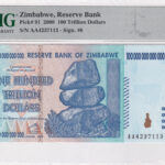 Simbabwe 100 Trillion Dollars 2008 Pick 91 UNC Vorderseite