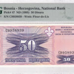 Bosnien und Herzegowina 50 Dinara 1995 Pick 47 UNC Vorderseite