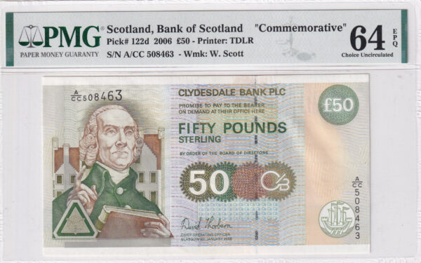 Vereinigtes Königreich 50 Pounds Sterling 2006 Pick 122d UNC Vorderseite