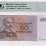 Finnland 50 Markkaa 1977 Pick 108a UNC Vorderseite