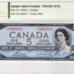 Kanada 5 Dollars 1954 Pick 77c AU Vorderseite