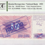 Bosnien und Herzegowina 100000 Dinara 1993 Pick 34a UNC Vorderseite