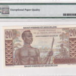 St. Kitts und Nevis 20 Francs 1950-1960 Pick 24 UNC Rückseite