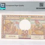 Belgien 50 Francs 1956 Pick 133b UNC Rückseite