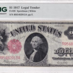 USA 1 Dollar 1917 Pick 39 VF Vorderseite