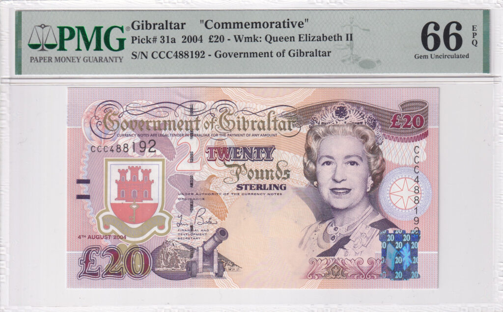 Gibraltar – 20 – Pounds – 2004