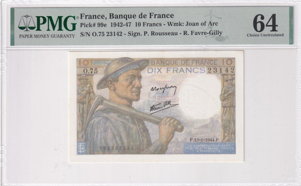 Frankreich – 10 – Francs – 1944