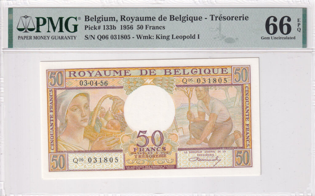 Belgien – 50 – Francs – 1956