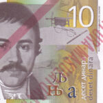 Jugoslawien 10 dinara 2000 Pick 153 - proof designed UNC Vorderseite