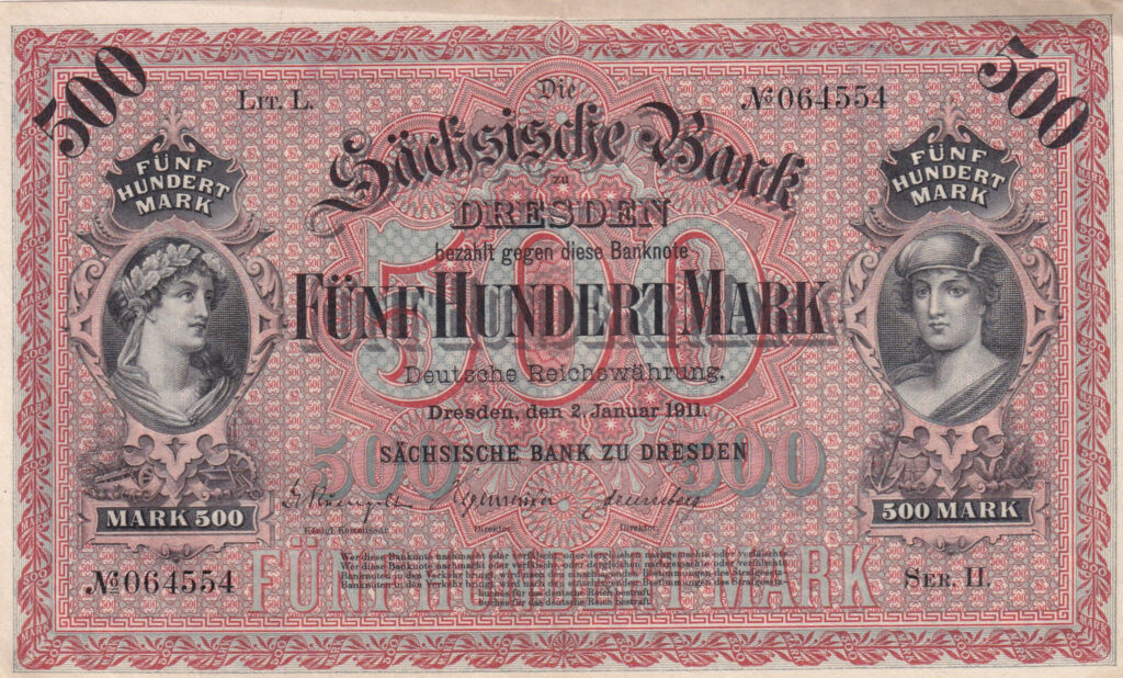 Deutsches Reich – 500 – Mark – 1911