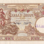 Jugoslawien 1000 DINARA 1920 Pick 23 - zeitgenössische Fälschung VF Vorderseite
