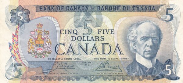 Kanada 5 Dollars 1979 Pick 92 XF Vorderseite