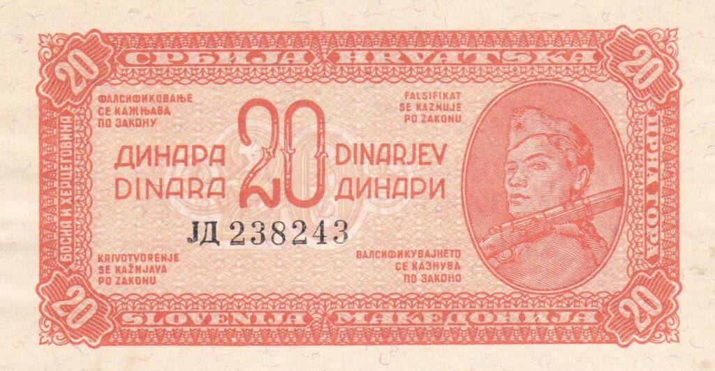 Jugoslawien – 20 – Dinara – 1944