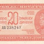 Jugoslawien 20 Dinara 1944 Pick P-51 UNC Vorderseite