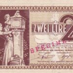 Slowenien 2 Lire Specimen 1944 Pick R3s UNC Vorderseite