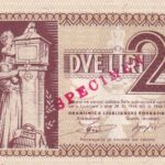 Slowenien 2 Lire Specimen 1944 Pick R3s UNC Rückseite