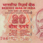 Indien 20 Rupees 2010 Pick 096j UNC Vorderseite
