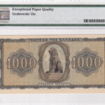 Griechenland 1000 Drachmai 1942 Pick 118 UNC Rückseite