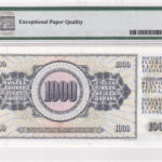 Jugoslawien 1000 Dinara 1978 Pick 92c UNC Rückseite