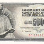 Jugoslawien 500 Dinara 1986 Pick 91c UNC Vorderseite