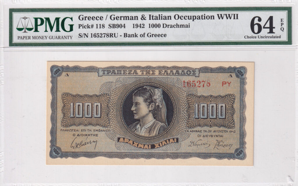 Griechenland – 1000 – Drachmai – 1942
