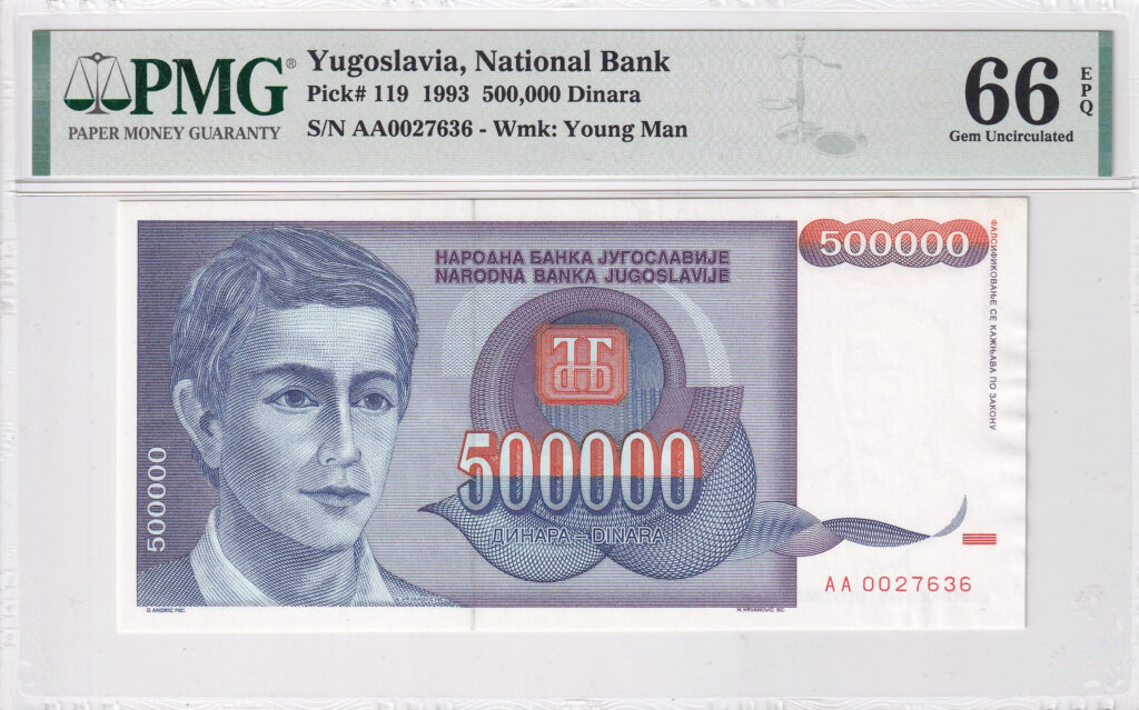Jugoslawien – 500000 – Dinara – 1993