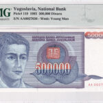 Jugoslawien 500000 Dinara 1993 Pick 119 UNC Vorderseite