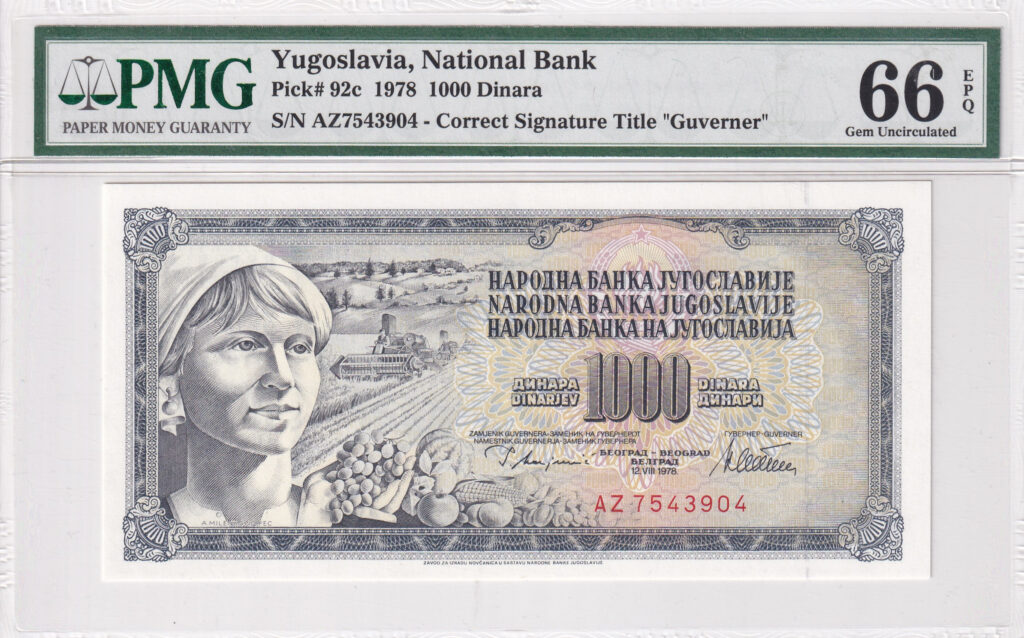 Jugoslawien – 1000 – Dinara – 1978