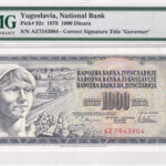 Jugoslawien 1000 Dinara 1978 Pick 92c UNC Vorderseite