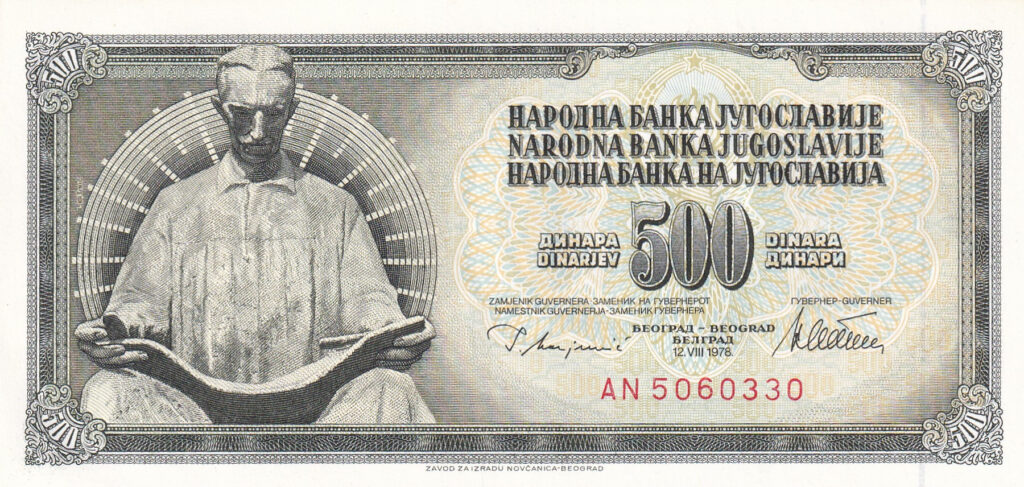 Jugoslawien – 500 – Dinara – 1978